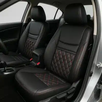 Seat Cover Neon V-Line – Tapiforros Neon V-Line (Negro con detalles verde neón) | Universal para autos