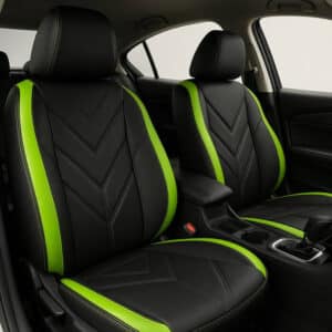 Tapiforros AutoLine Chevron Verde – Fundas Personalizadas en Vinilcuero Premium