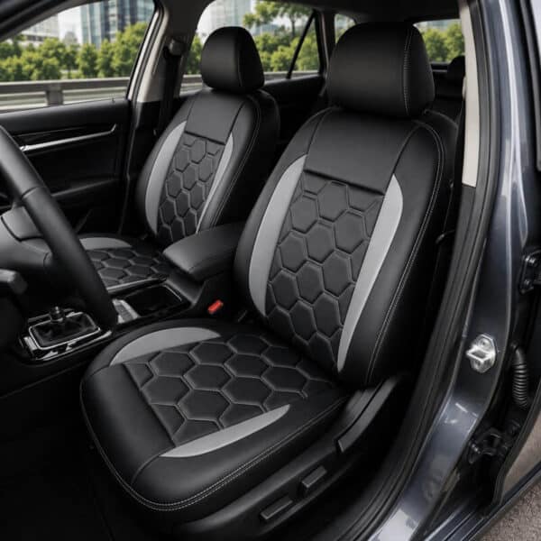 Tapiforros para Renault Duster, Logan y Sandero 2016–2027 – Diseño Hexa Silver Pro
